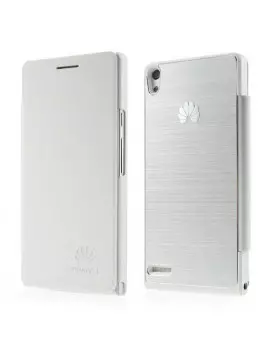 Cover Rigida per Huawei Ascend P6 Metal Style Bianco