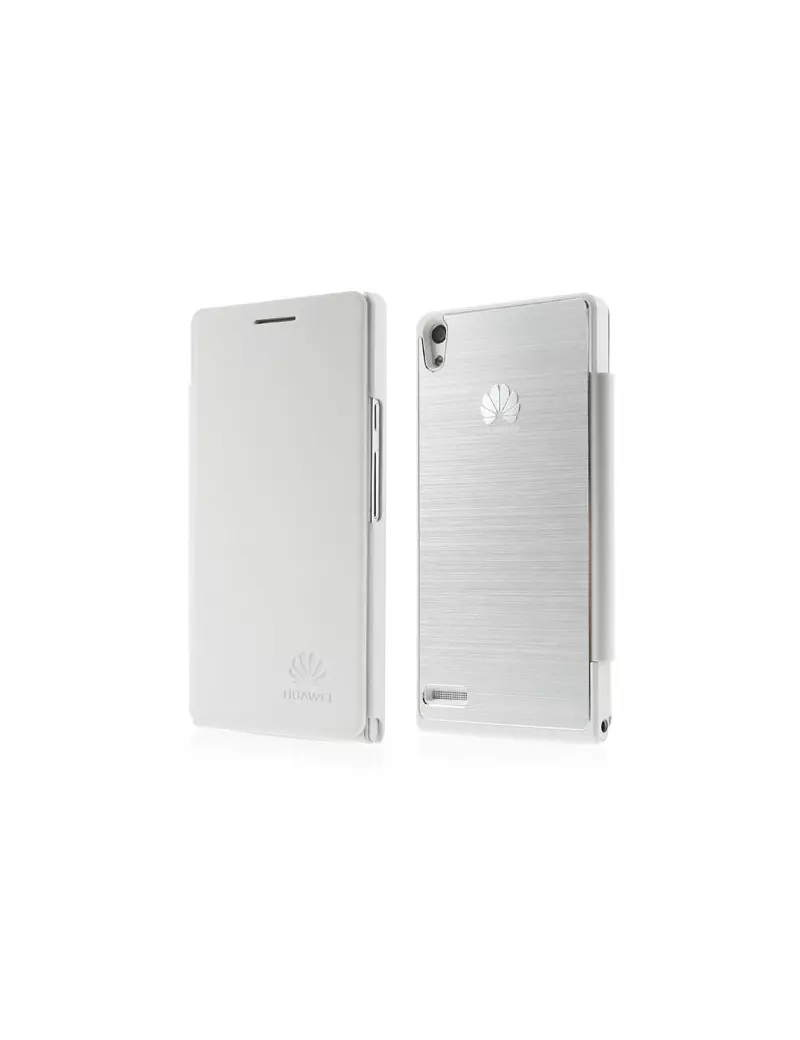 Cover Rigida per Huawei Ascend P6 Metal Style Bianco
