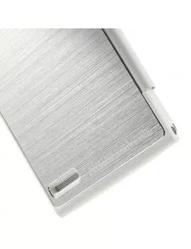 Cover Rigida per Huawei Ascend P6 Metal Style Bianco