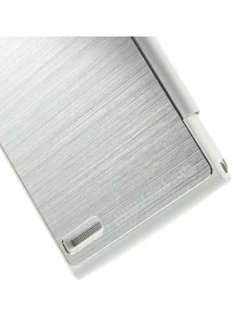 Cover Rigida per Huawei Ascend P6 Metal Style (Bianco)