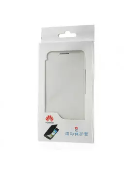 Cover Rigida per Huawei Ascend P6 Metal Style Bianco