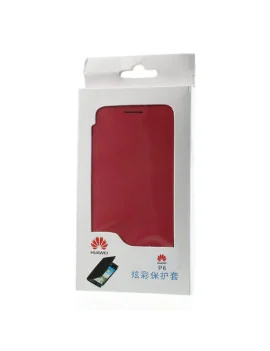 Cover Rigida per Huawei Ascend P6 Metal Style (Rosso)