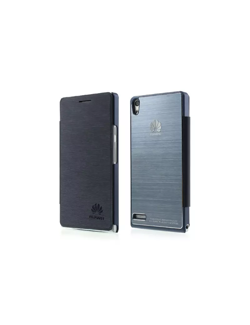 Cover Rigida per Huawei Ascend P6 Metal Style Blu Scuro