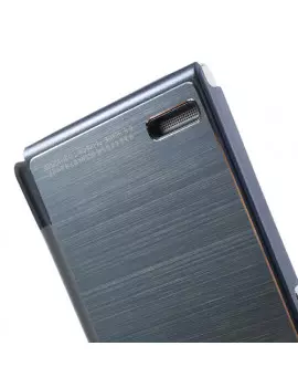 Cover Rigida per Huawei Ascend P6 Metal Style Blu Scuro