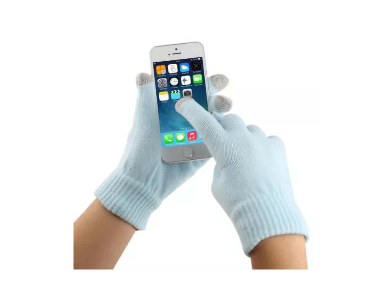 Guanti Touch Screen Unisex Smartphone Tablet Azzurro 6922665528146
