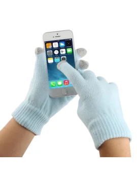 Guanti Touch Screen Unisex per Smartphone e Tablet (Azzurro)