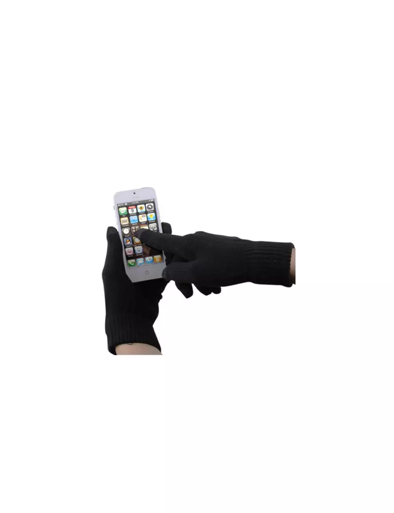 Guanti Touch Screen Unisex Smartphone Tablet Nero 6922230882345