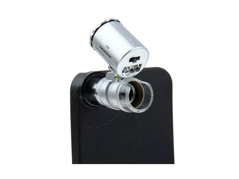 Microscopio Portatile 60x con Illuminazione LED per Apple iPhone 5 5S