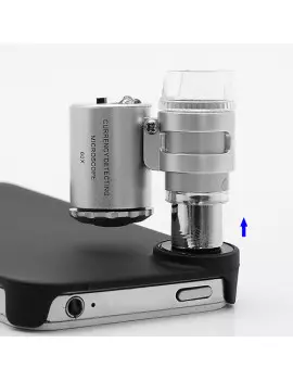Microscopio 60x Portatile con Illuminazione LED per Apple iPhone 4 4S