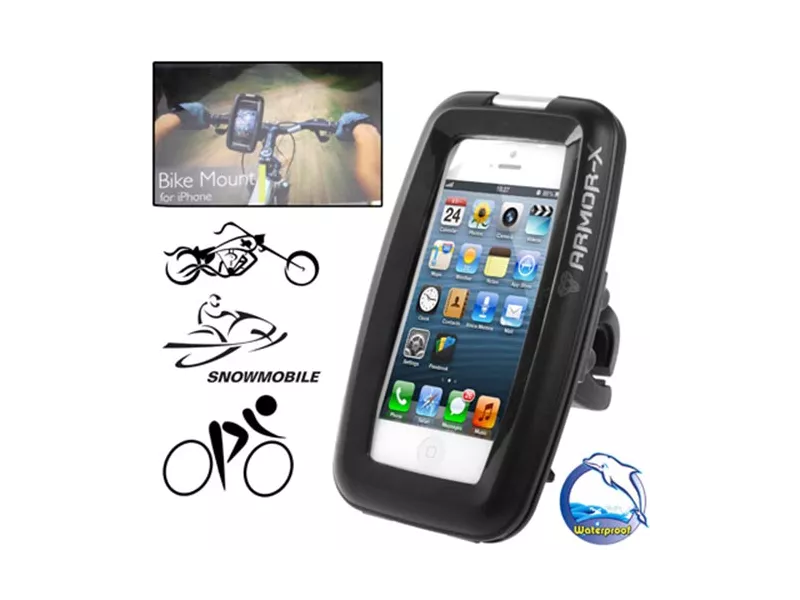 Supporto Bici Impermeabile Professionale per iPhone 4 4S (Nero)