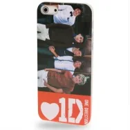 Cover Rigida per Apple iPhone 5 5S (One Direction 1D Band Cuore)
