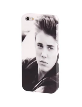 Cover Rigida per Apple iPhone 5 5S (Justin Bieber Bianco e Nero)