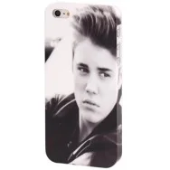 Cover Rigida per Apple iPhone 5 5S (Justin Bieber Bianco e Nero)
