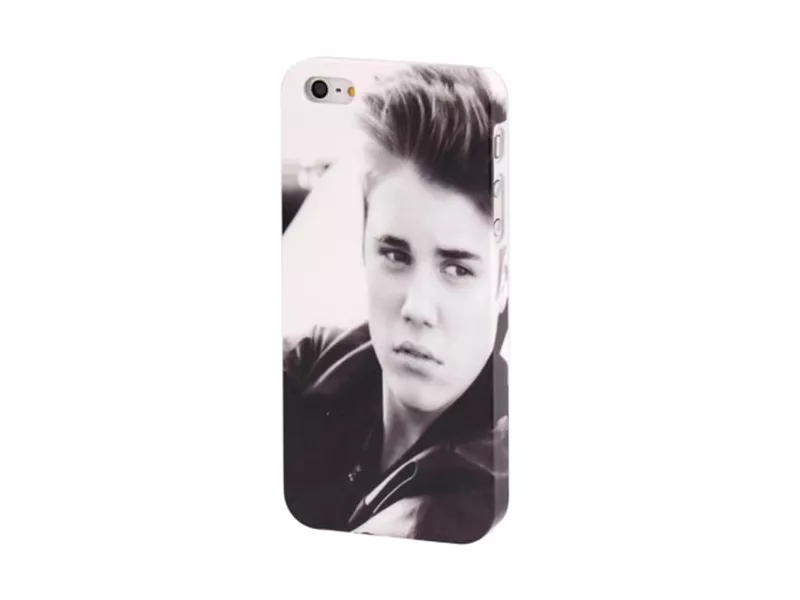 Cover Rigida per Apple iPhone 5 5S (Justin Bieber Bianco e Nero)