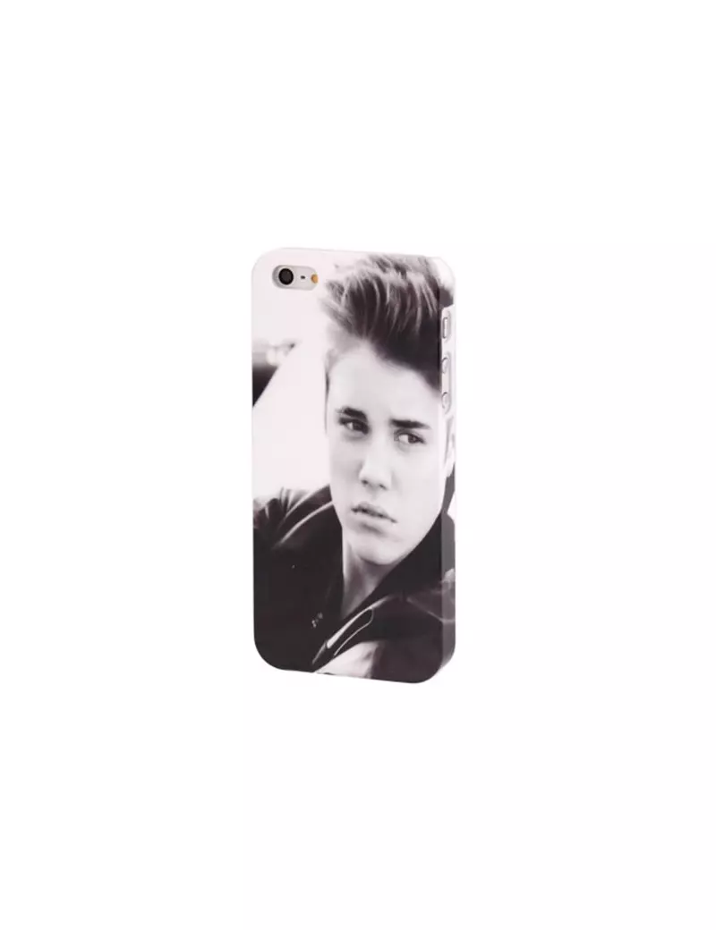 Cover Rigida per Apple iPhone 5 5S (Justin Bieber Bianco e Nero)