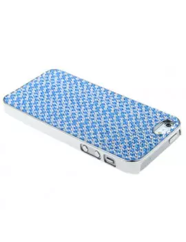 Cover Strass Glamour Donn iPhone 5 5S Azzurro 6922602606975