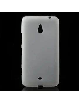Cover in TPU Silicone per Nokia Lumia 1320 (Bianco Trasparente)