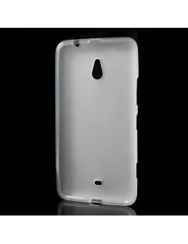 Cover in TPU Silicone per Nokia Lumia 1320 (Bianco Trasparente)