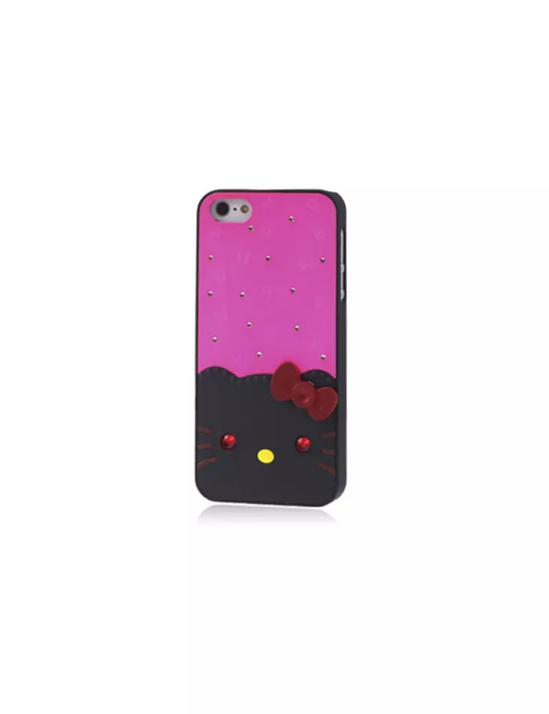 Cover Gatto Lilla Strass per iPhone 5 5S 6922110578894