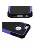Cover Hybrid Silicone Rigido Morbido per iPhone 5 5S Viola Nero
