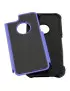 Cover Hybrid Silicone Rigido Morbido per iPhone 5 5S Viola Nero