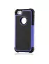Cover Hybrid Silicone Rigido Morbido per iPhone 5 5S Viola Nero