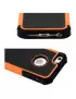 Cover Hybrid Silicone Rigido Morbido per iPhone 5 5S Arancione Nero