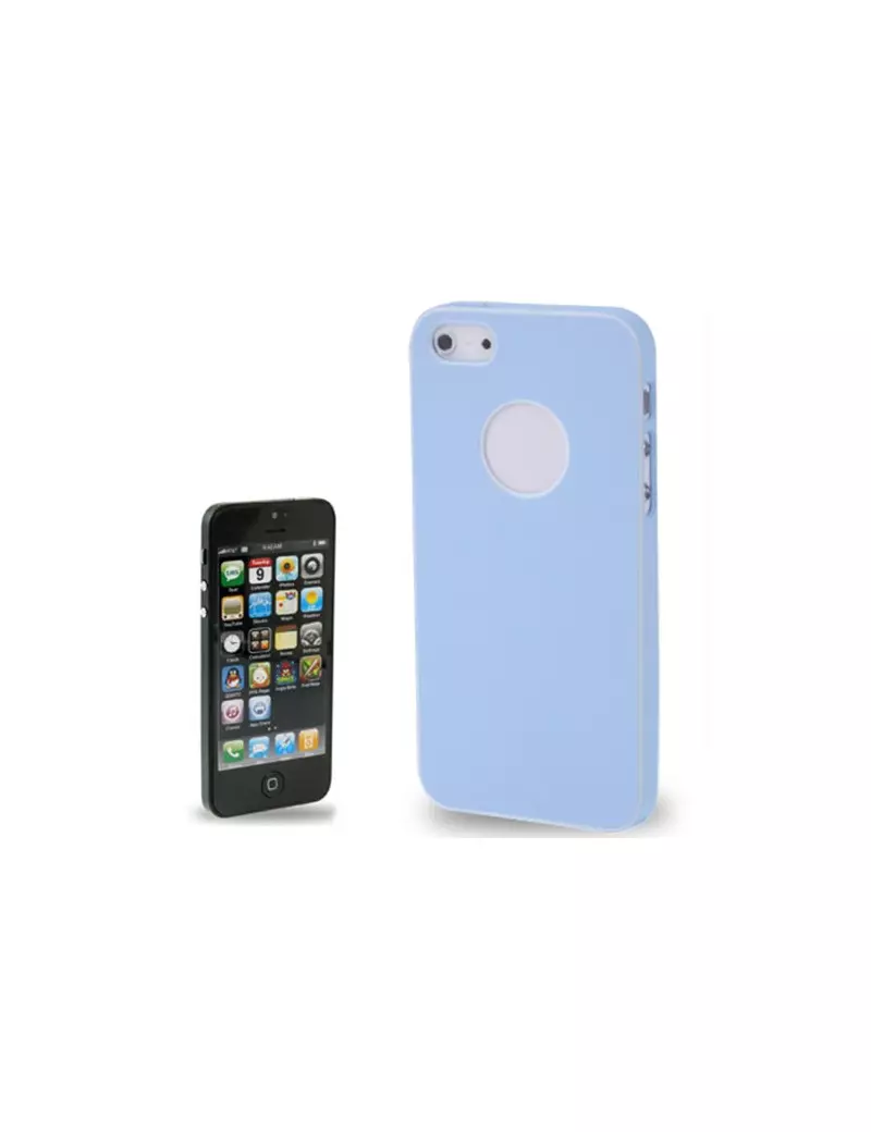 Cover Rigida Slim Fit Super Sottile iPhone 5 5S Azzurro 4712052313811