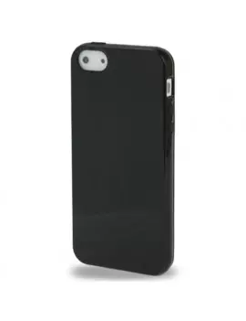 Cover in Silicone Soft per iPhone 5 5S Nero