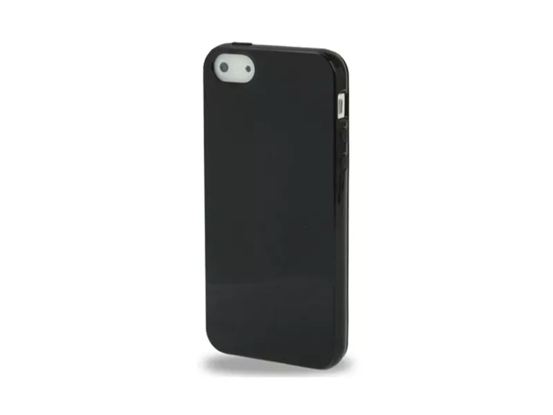 Cover in Silicone Soft per Apple iPhone 5 5S (Nero)