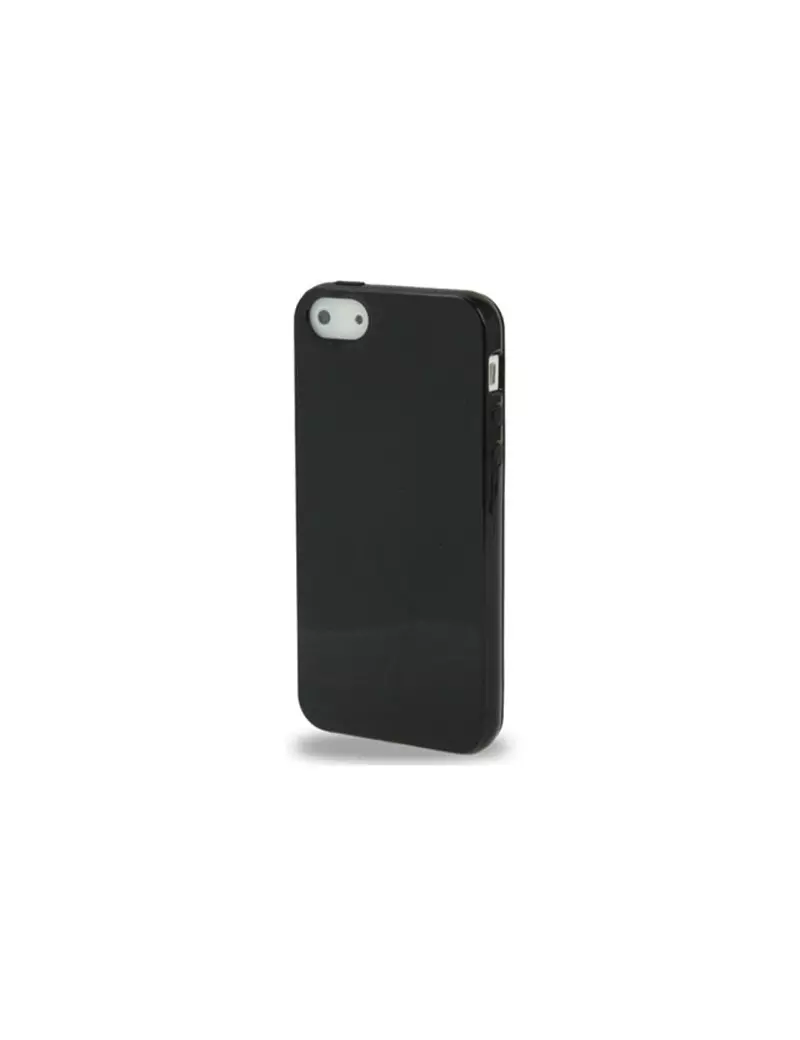 Cover in Silicone Soft per iPhone 5 5S Nero