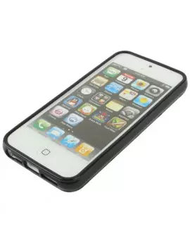 Cover in Silicone Soft per iPhone 5 5S Nero