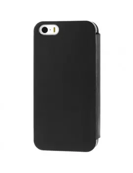 Cover Flip a Portafoglio in Ecopelle per iPhone 5 5S Nero 1