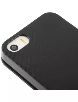 Cover Flip a Portafoglio in Ecopelle per iPhone 5 5S Nero 1