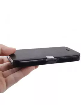 Cover Flip a Portafoglio in Ecopelle per iPhone 5 5S Nero