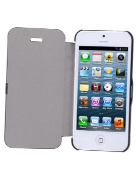 Cover Flip a Portafoglio in Ecopelle per iPhone 5 5S (Nero)