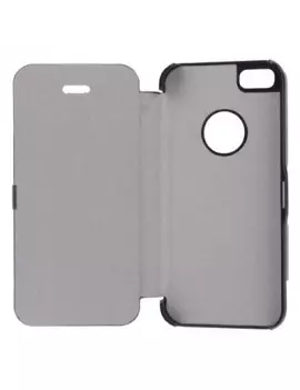 Cover Flip a Portafoglio in Ecopelle per iPhone 5 5S Nero