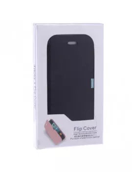 Cover Flip a Portafoglio in Ecopelle per iPhone 5 5S Nero