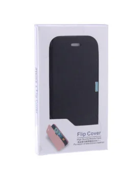 Cover Flip a Portafoglio in Ecopelle per iPhone 5 5S (Nero)