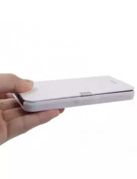 Cover Flip a Portafoglio un Ecopelle per iPhone 5 5S Bianco