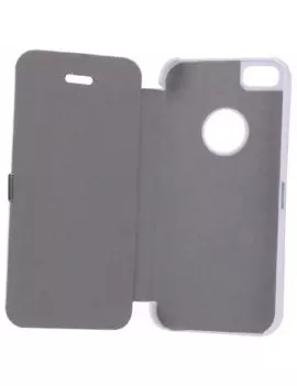 Cover Flip a Portafoglio un Ecopelle per iPhone 5 5S Bianco