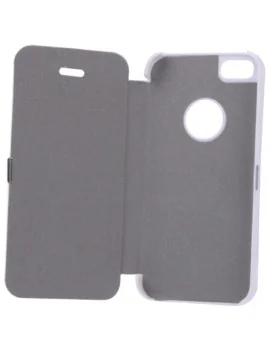 Cover Flip a Portafoglio in Ecopelle per iPhone 5 5S (Bianco)