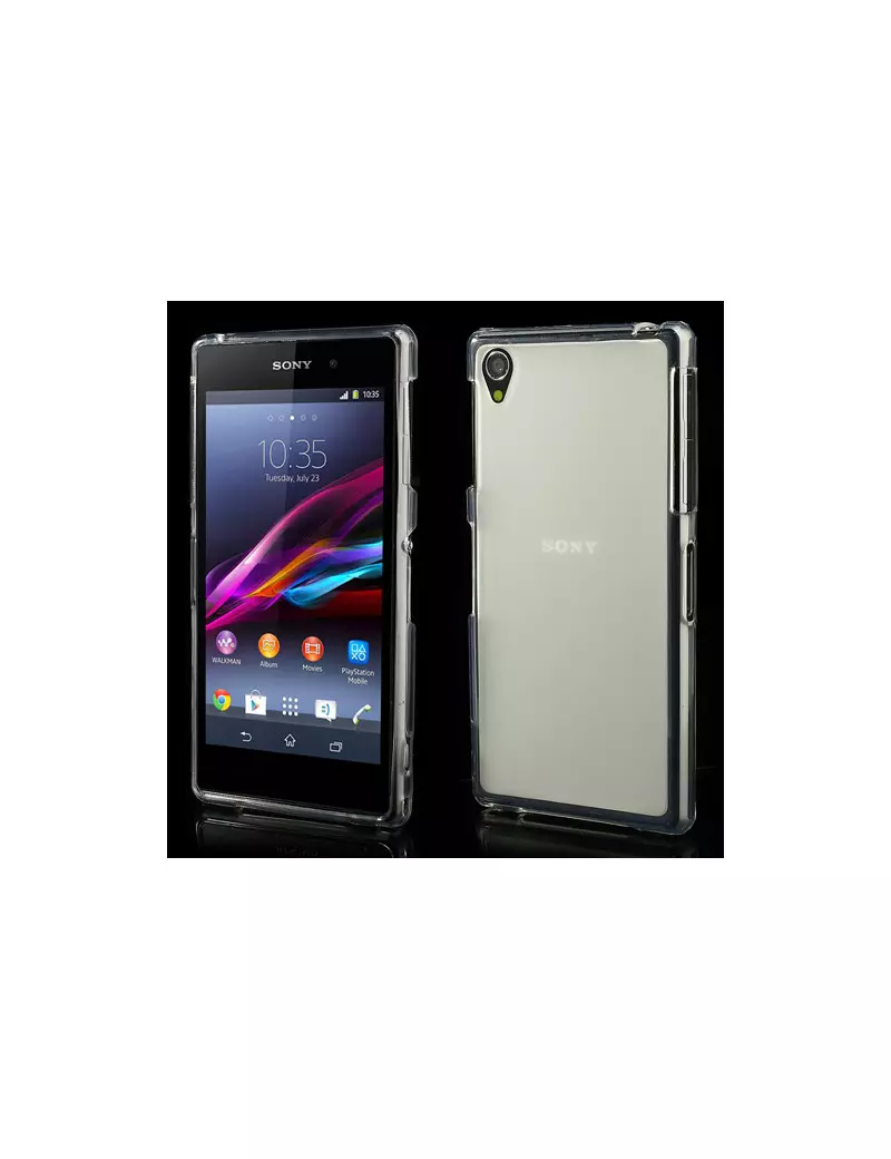 Cover in TPU Silicone Morbida per Sony Xperia Z1 (Trasparente)