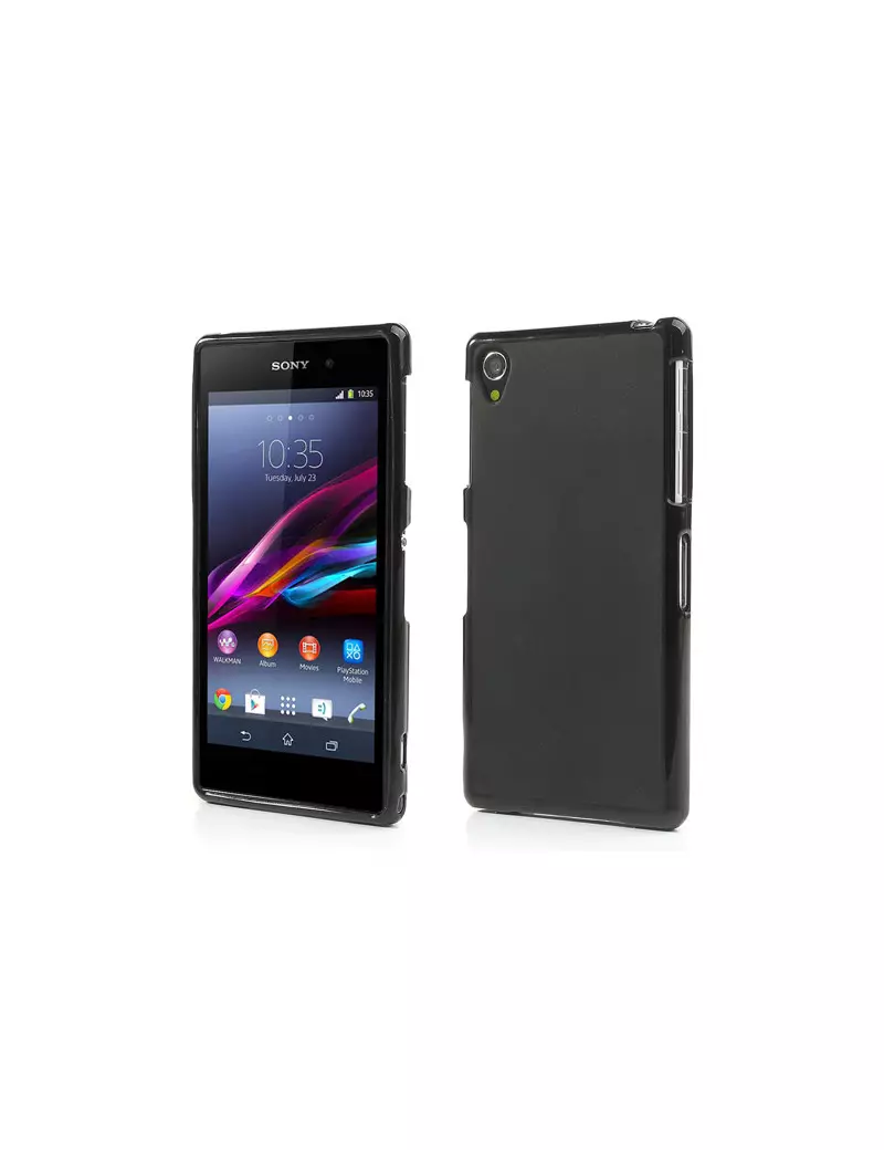 Cover in TPU Silicone Morbida per Sony Xperia Z1 (Nero)