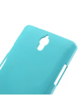 Cover in TPU Semirigida per Huawei Ascend G700 (Azzurro)
