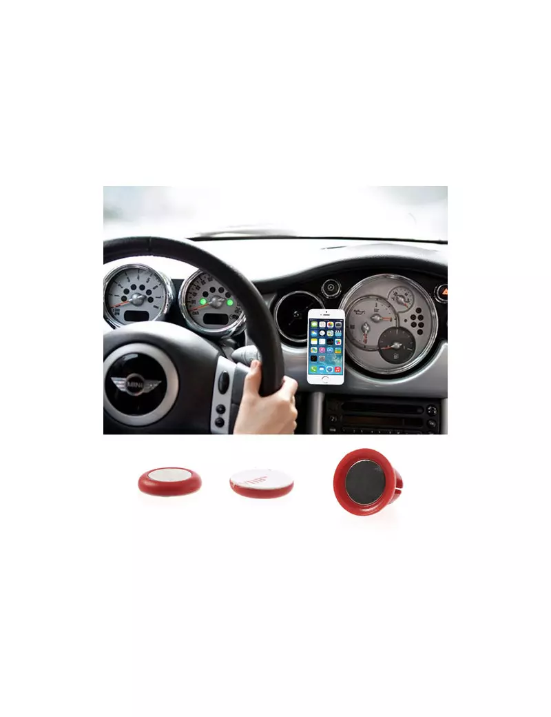 Supporto Auto Magnetico Universale per Smartphone (Rosso)