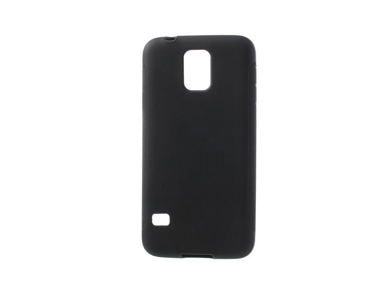 Cover in Silicone Antiscivolo per Samsung Galaxy S5 G900 Nero 4054049055589