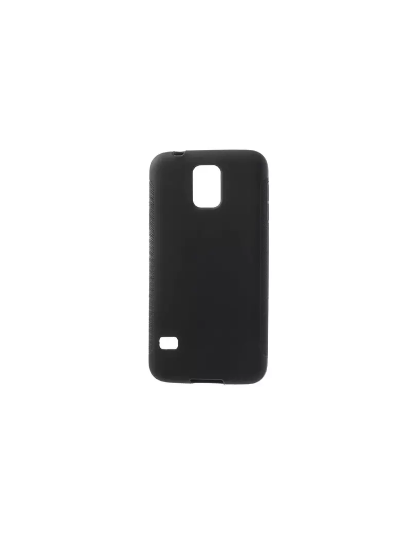 Cover in Silicone Antiscivolo per Samsung Galaxy S5 G900 Nero 4054049055589