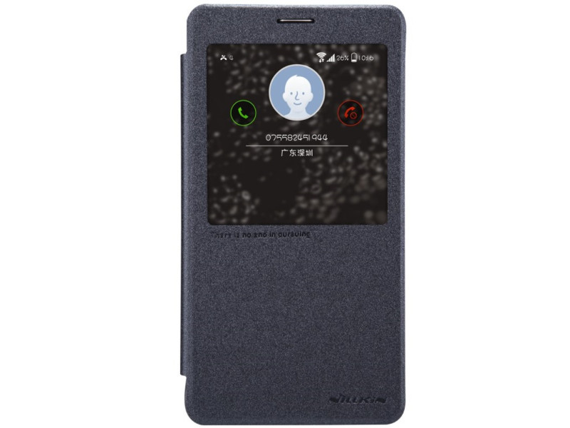 Cover Flip S-View Sparkle in Ecopelle per Samsung Galaxy Note 4 N910 Nero