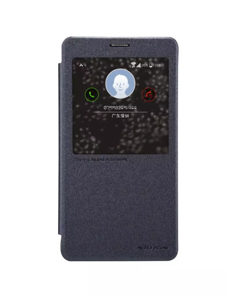 Cover Flip S-View Sparkle in Ecopelle per Samsung Galaxy Note 4 N910 Nero